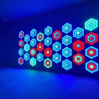Jeu de lancer d'anneaux interactif Mega LED Light Pixel Grid, arène de défi avec sacs de sable et balles, structure métallique pour parc d'attractions