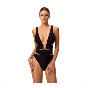 Costume da bagno intero modellante, coprente, sexy, monokini, colori assortiti, taglie 42, 44, 46, 48 - Product Image 2