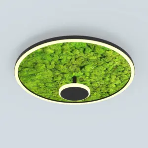 โคมไฟห้องนอนอะคูสติกโคมไฟเพดานพร้อมแผงดูดซับเสียงมอสสีเขียวสำหรับห้องรับประทานอาหารห้องนอนใหญ่