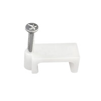 WANDU PE Blanco 6MM Flat Nail-In Cable Clip Accesorios eléctricos de plástico para retención de cables