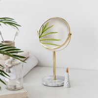 Miroir de maquillage de bureau moderne et populaire en vente flash, avec base en marbre