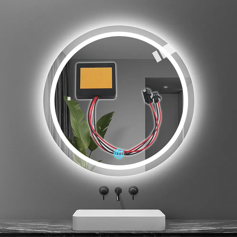 Led espejo inteligente 12V 5A 60W maquillaje espejo de baño atenuador iluminado un solo color interruptor de sensor táctil