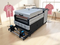Machine de secouage automatique de poudre DTF 24 pouces (60 cm) avec sécheuse de recyclage de poudre TPU et machine de polymérisation pour impression de films DTF à 2 têtes