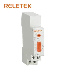 RELETEK Treppenhaus-Timer-Schalter RS-TSL,AC220V-240V,50/60HZ, Lichtzeit schalter, automatischer Schalter, mit LED-Anzeige, Modul relais