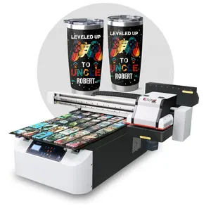 Large format UV flatbed printer UV A1 6090 digital flatbed printer for 3D LED phone case glass UV printing machine