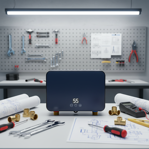 Электрический проточный водонагреватель 6 кВт для кухни, отеля, умывальника, бытового и коммерческого использования, пластиковый корпус, сенсорное управление, постоянная температура - Product Image 6