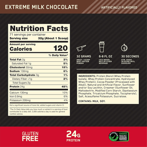 Proteína de Suero de Leche 100%, 24 g de Proteína por Porción, 71 Porciones, Apoyo y Recuperación Muscular, Sabor a Chocolate con Leche - Product Image 3