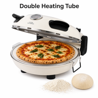 Four à pizza électrique professionnel au design populaire, en fonte, avec thermomètre
