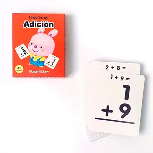 Spagna giocattoli di educazione precoce per bambini che imparano le carte cognitive numero di formazione flash card montessori giocattoli personalizzati