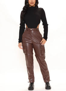 <span class=keywords><strong>Pantaloni</strong></span> Cargo <span class=keywords><strong>in</strong></span> Pelle per Donna, Abbigliamento alla Moda all'Ingrosso, Prezzo di Fabbrica, Personalizzabili, Alta Qualità, <span class=keywords><strong>Pantaloni</strong></span> <span class=keywords><strong>in</strong></span> <span class=keywords><strong>Ecopelle</strong></span> Marrone - Product Image 3