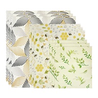 Zéro Déchet Cire D'abeille Emballage De Stockage Des Aliments Tissu De Coton Biologique Enveloppe Réutilisable Enveloppe De Cire D'abeille