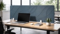 Écran de bureau acoustique en PET, séparateur d'espace pour bureau ouvert, réduction du bruit