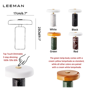 Aanraakbediening Creatieve Luxe Nachtkastje Marmeren Tafellamp Moderne Oplaadbare Stenen Woondecoratie Draadloze Tafellamp voor Bar Café - Product Image 2