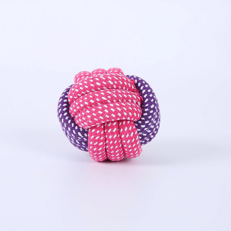 Pelota de cuerda de algodón bicolor de tamaño mediano, 40g.