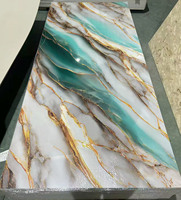 Panel de Pared de PVC Plástico Flexible con Textura de Mármol, Estilo Moderno, Alto Brillo, Protección UV, Impermeable, Ignífugo, 5 Años de Garantía