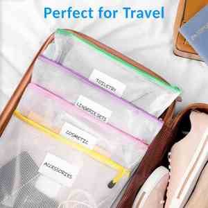 <b>A4</b> Waterproof Clear Thickened <b>File</b> Bag Mesh Canvas Document Organizer Receipt Storage Stationery Pouch School Office - Product Image 4