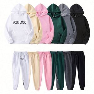 <b>Cheap</b> Sweatpants and Hoodie <b>Set</b> Clothing Manufacturers Blank Winter Hoodies Custom Logo Embroider Plain Men Hoodies Unisex - Product Image 2