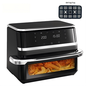 Friggitrice ad Aria a Doppio Cestello 5-12L Grande Capacità con Finestra Visiva, Controllo Touch, Senza Olio, in Acciaio Inossidabile, 80-230°C per Uso Domestico e Commerciale - Product Image 5