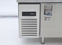 Banc de travail réfrigérant commercial pour restaurant, sous-comptoir, refroidissement direct, double température, congélateur plat, certification CE
