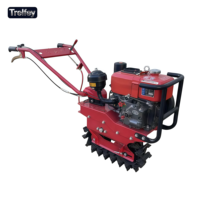 Mini Tractor de Servicio Pesado con Diseño de Orugas y Motor de Gasolina de Bajo Consumo para Labranza Rotativa y Excavación de Zanjas