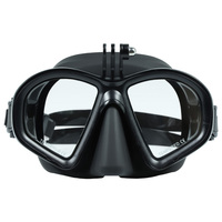 Masque de plongée anti-buée de haute qualité blanc avec fixation GoPro, masque de plongée en silicone souple pour caméra d'action