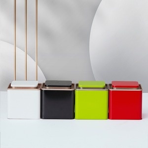 Boîte en métal carrée en grains <span class=keywords><strong>de</strong></span> café en gros accepter logo personnalisé pour l'emballage du thé - Product Image 3