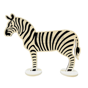 Décoration d'événement de fête en plein air panneaux MDF formes d'animaux accessoire de zèbre toile de fond de <span class=keywords><strong>mariage</strong></span> - Product Image 1