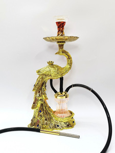 Il produttore fornisce <span class=keywords><strong>set</strong></span> di narghilè arabico con eleganti dorsi a forma di pavone e narghilè in resina - Product Image 6