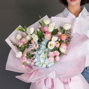 Papier d'emballage de luxe 58*58cm, style Point de départ de l'amour, imperméable, en plastique, pour bouquets de fleurs, pour fleuristes - Product Image 3