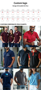 주문을 받아서 만들어진 도매 자수 빈 남자의 폴로 셔츠 여름 회사 상표 통기성 스포츠 사업 남자의 폴로 셔츠 - Product Image 6