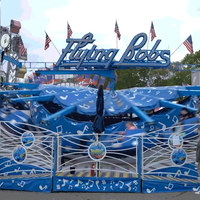 Manège à vagues rotatives à grande vitesse sur le thème personnalisé, pour l'extérieur et l'intérieur, avec des bobs volants - Construction en métal et acier, capacité supérieure à 500 kg