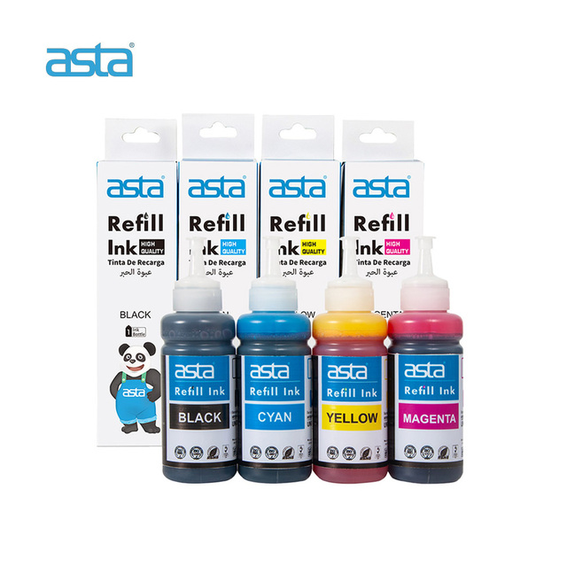 ASTA Factory Universal Refill Printing Dye Ink Color Bottle Compatible for Espon Canon HP Brother Ink Cartridge Inkjet Printer