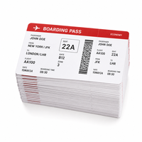 Carte d'embarquement aéroportuaire en carton thermique personnalisée de haute qualité avec impression par estampage à chaud pour compagnies aériennes – Vente en gros
