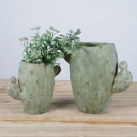 Kit de pot de fleurs en ciment décoratif minimaliste écologique pour l'intérieur et l'extérieur, fabriqué directement par l'usine Lianda, pour les plantes succulentes et les cactus