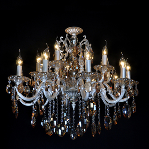 Small Indoor Villa Hotel Decoration LED Chandelier New Design with Adjustable Height Chrome Color Crystal Led - Product Image 2