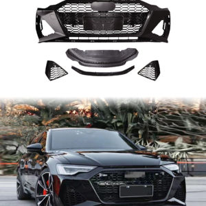 Kit Carrozzeria Auto Facelift Paraurti Anteriore con Griglia a Nido d'Ape Adatto per <span class=keywords><strong>Audi</strong></span> <span class=keywords><strong>A6</strong></span> S6 C6 Aggiornamento a RS6 <span class=keywords><strong>2019</strong></span> Parti Anteriori - Product Image 1