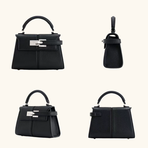Borsa da Donna Premium in PU Stile Celebrità, Forma Trapezoidale, Tracolla Singola, Chiusura con Cerniera e Decorazione a Lucchetto, per Ordini all'Ingrosso, Collezione Estiva - Product Image 3