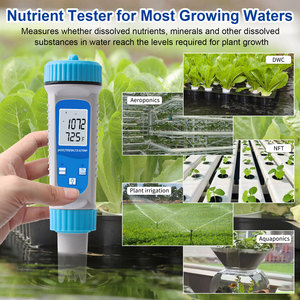 Probador de Calidad de Agua hidropónica 6 en 1 Hedao, medidor de PH y salinidad, probador de nutrientes EC Ppm, Control de aplicación para acuarios, jardines, peces - Product Image 2