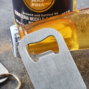 Metal Classic Beer Bottle Opener Keychain Blank Home Use Portable Bottle Opener Personalize Custom Hang Waist Can Opener <b>Keyring</b> - Product Image 4