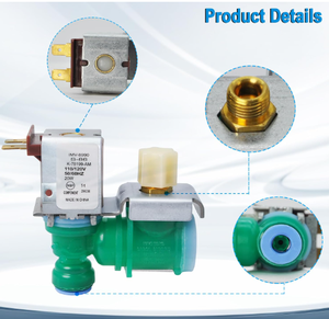 W10238100 Vanne d'entrée d'eau à solénoïde simple pour réfrigérateur compatible avec <span class=keywords><strong>Whirlpool</strong></span> 1872938 PS11750831 WPW10238100 AP6017532 - Product Image 2