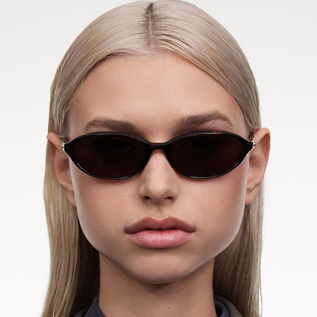 Luxury Custom Logo Black Acetate Vintage Oval Retro Sunglasses - Classic Stylish Unisex Fashion Shades for Men and Women