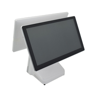 Terminal de point de vente Android double écran tactile 15,6 pouces à prix d'usine, systèmes de point de vente Android à deux écrans