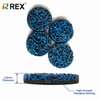 Disque abrasif REX Blue Strip & Clean Disc 4,5" x 7/8" en carbure de silicium, certifié TUV BSCI, pour l'élimination de la peinture et de la rouille