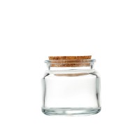 Pot à bougie en verre vert ambré avec couvercle en liège 70g, récipient vide pour bougies DIY, cire de soja, aromathérapie, marque privée, vente en gros