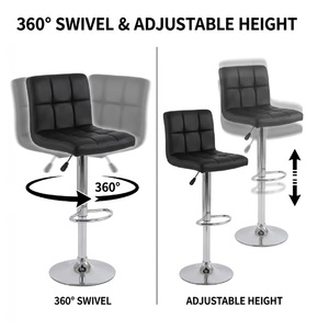 Muebles <span class=keywords><strong>de</strong></span> Comedor, Sillas <span class=keywords><strong>de</strong></span> Barra Nórdicas Modernas, Sillas Altas Giratorias Ajustables en Altura <span class=keywords><strong>para</strong></span> Cocina, Cafetería y Barra - Product Image 1