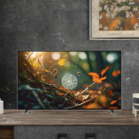 TV LED Pintar 85 Inci 4K Tanpa Bingkai Layar Besar WiFi Android Televisi Datar untuk Ruang Tamu Rumah