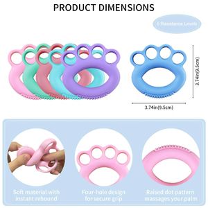 Anillos de Ejercicio para Dedos (10~60 Lb), Juego de Entrenamiento de Fuerza de Agarre para Dedos, Manos y Antebrazos - Product Image 2