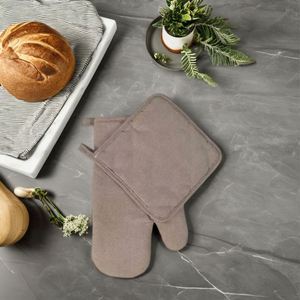 Ensemble de maniques de cuisine et de dessous-de-plat en coton recyclé, résistant à la chaleur et écologique, avec design imprimé personnalisé - Product Image 4