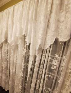 Petit rideau <span class=keywords><strong>court</strong></span> transparent de fenêtre, rideau de salon de café, rideaux bon marché de cuisine en dentelle - Product Image 4