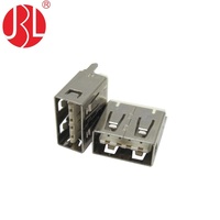 Connecteur femelle USB-A-SB00-D USB de type A à double trou, haute qualité, 90 degrés DIP